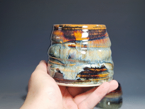 Set of Two Hand Thrown Pottery Wine Cups