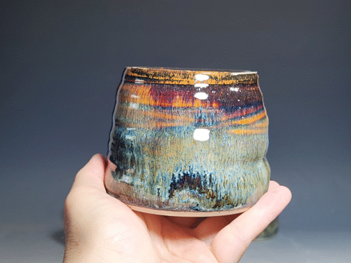 Set of Two Hand Thrown Pottery Wine Cups - Image 4