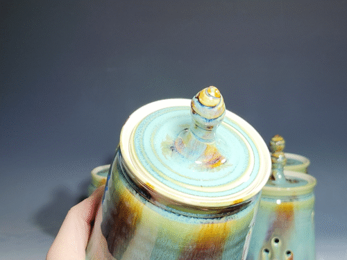 Hand Thrown Ceramic Garlic Keeper, Handmade Pottery Kitchen Decor - Image 8