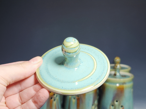 Hand Thrown Ceramic Garlic Keeper, Handmade Pottery Kitchen Decor - Image 6