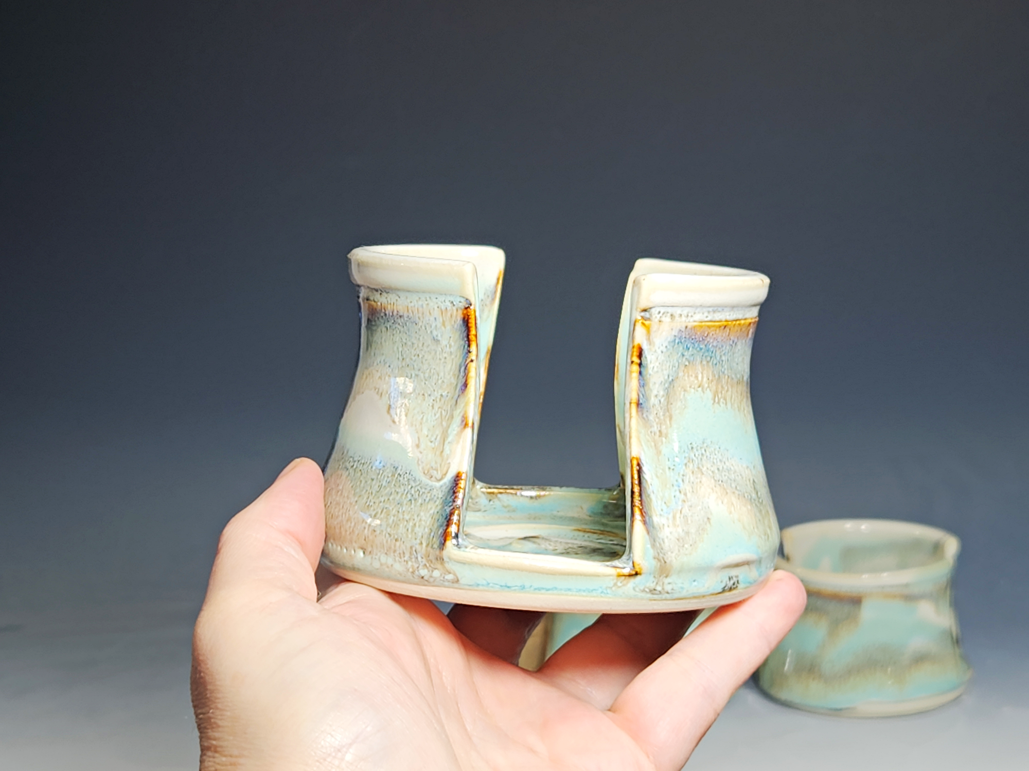 Hand Thrown Pottery Sponge Holder, Kitchen Sink Ceramic Sponge Holder, Rustic, Handmade, Each - Image 8