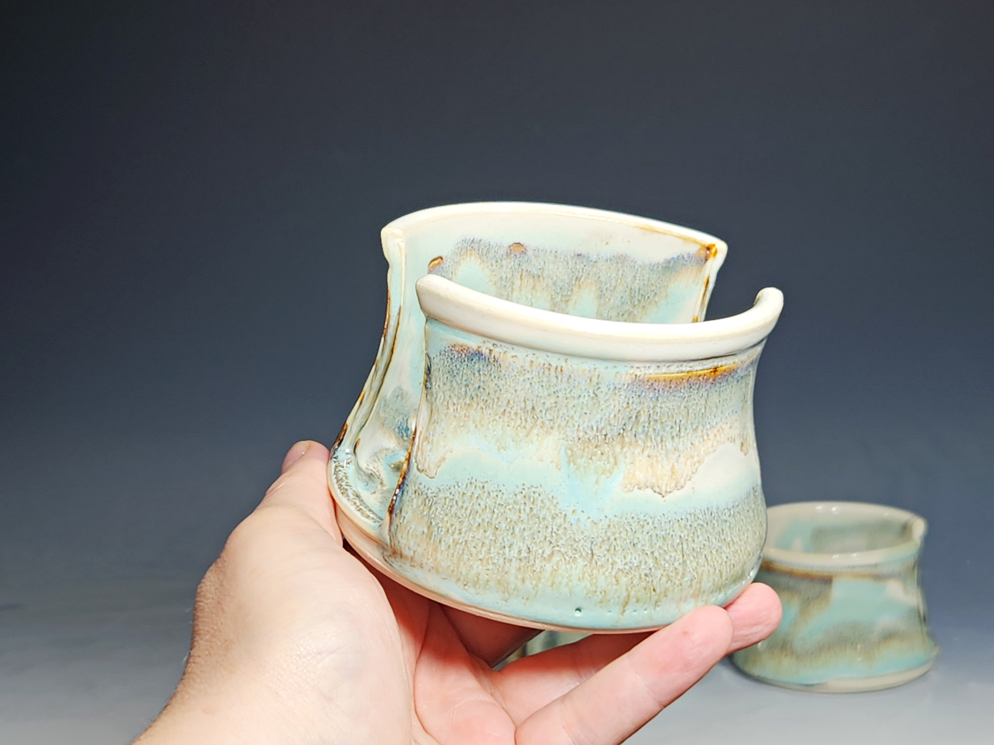 Hand Thrown Pottery Sponge Holder, Kitchen Sink Ceramic Sponge Holder, Rustic, Handmade, Each - Image 6