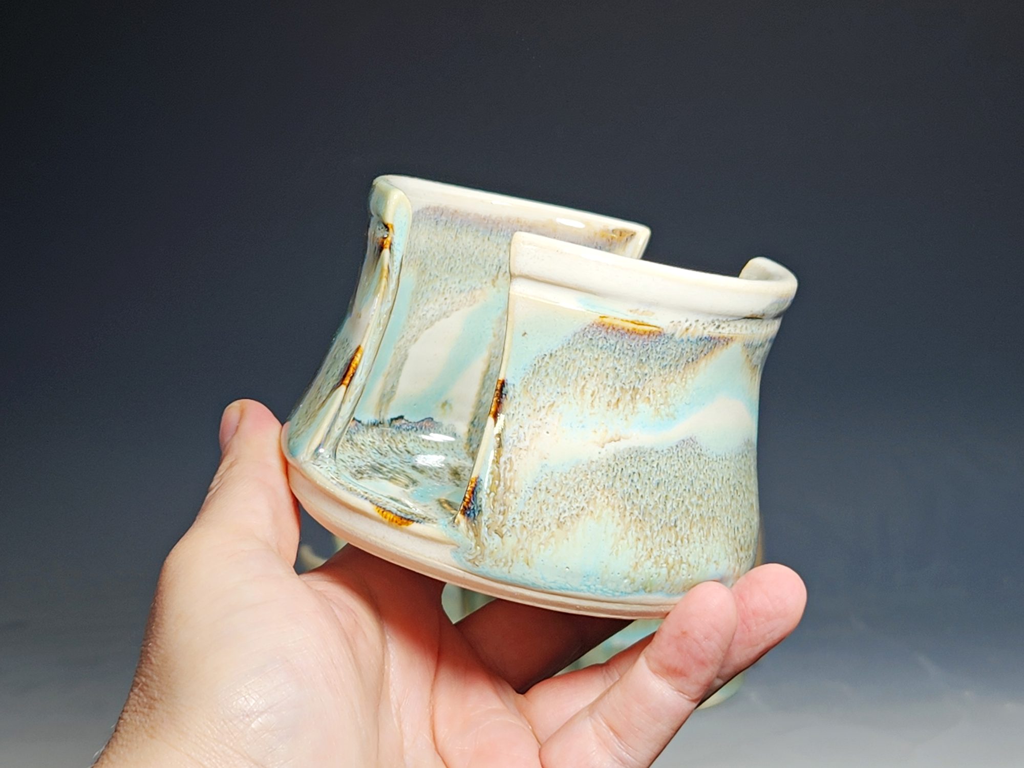 Hand Thrown Pottery Sponge Holder, Kitchen Sink Ceramic Sponge Holder, Rustic, Handmade, Each - Image 3