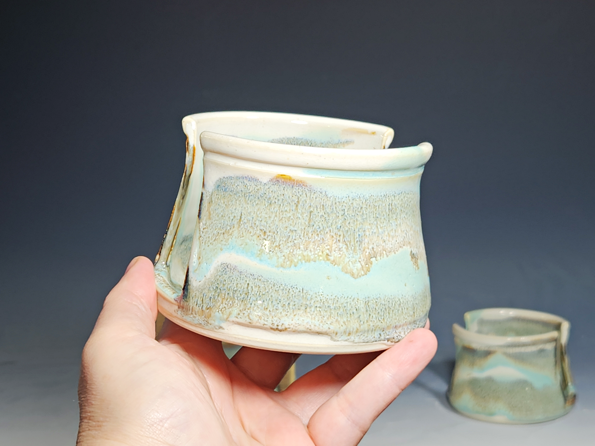 Hand Thrown Pottery Sponge Holder, Kitchen Sink Ceramic Sponge Holder, Rustic, Handmade, Each - Image 2