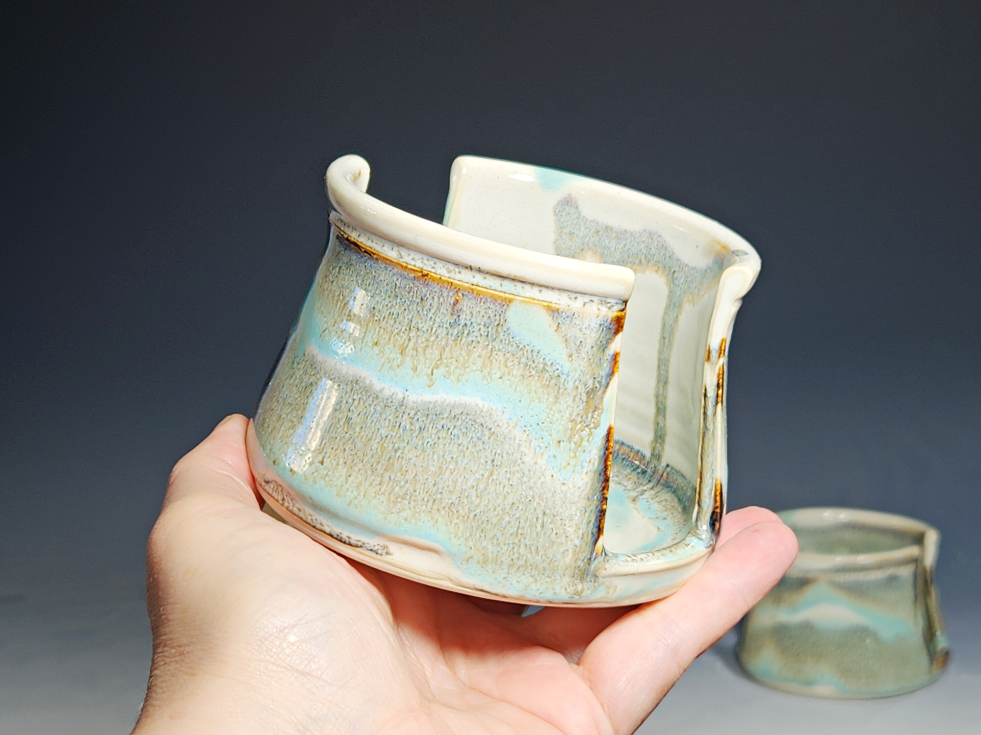 Hand Thrown Pottery Sponge Holder, Kitchen Sink Ceramic Sponge Holder, Rustic, Handmade, Each