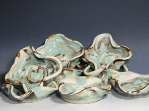 Hand-thrown Pottery Trinket Holder, Ceramic Jewelry Dish, Handmade Ring Dish, Teabag Holder, Catchall Bowl, Earring Holder