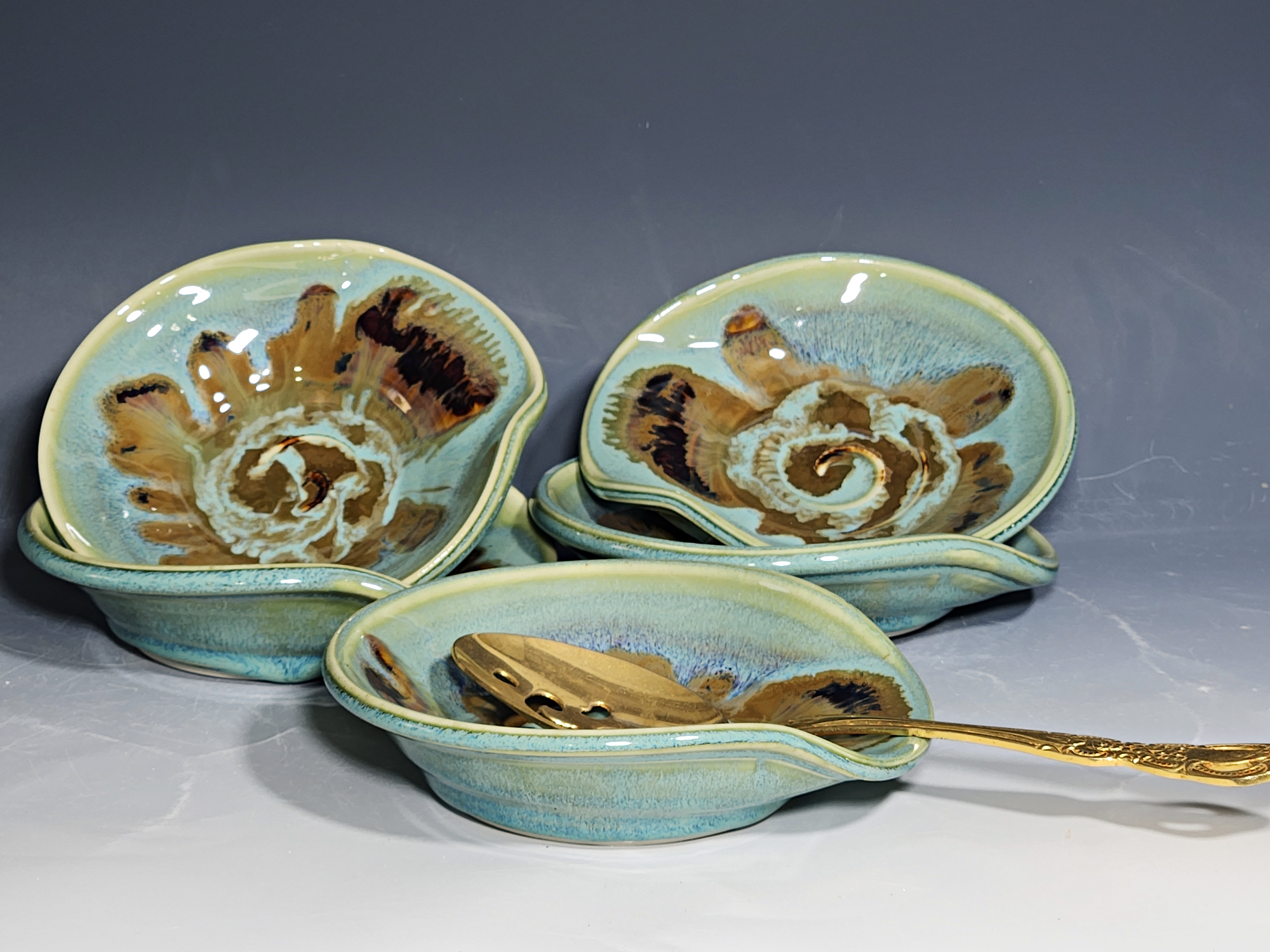 Hand Thrown Ceramic Spoon Rest - Image 2