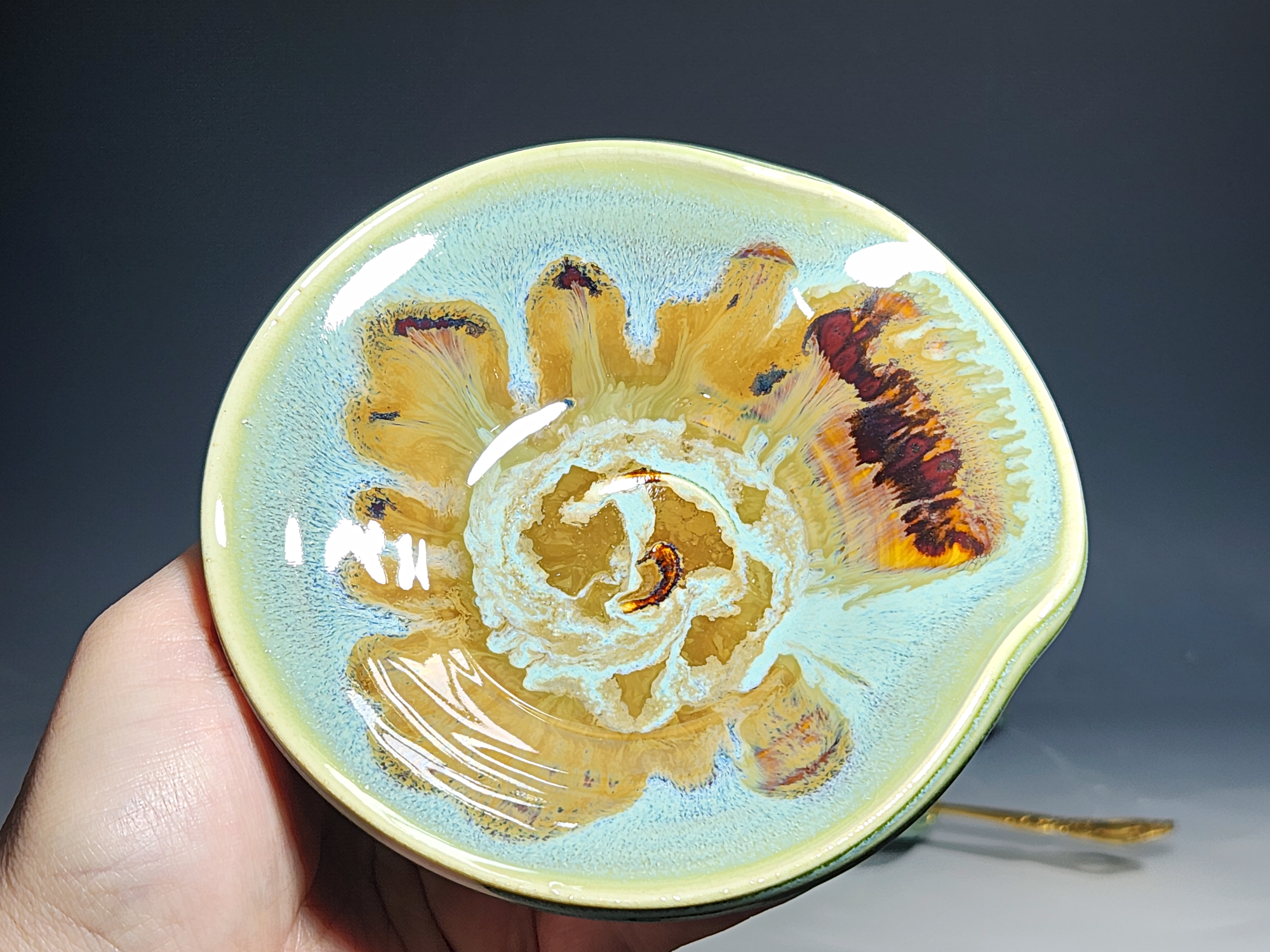 Hand Thrown Ceramic Spoon Rest - Image 3