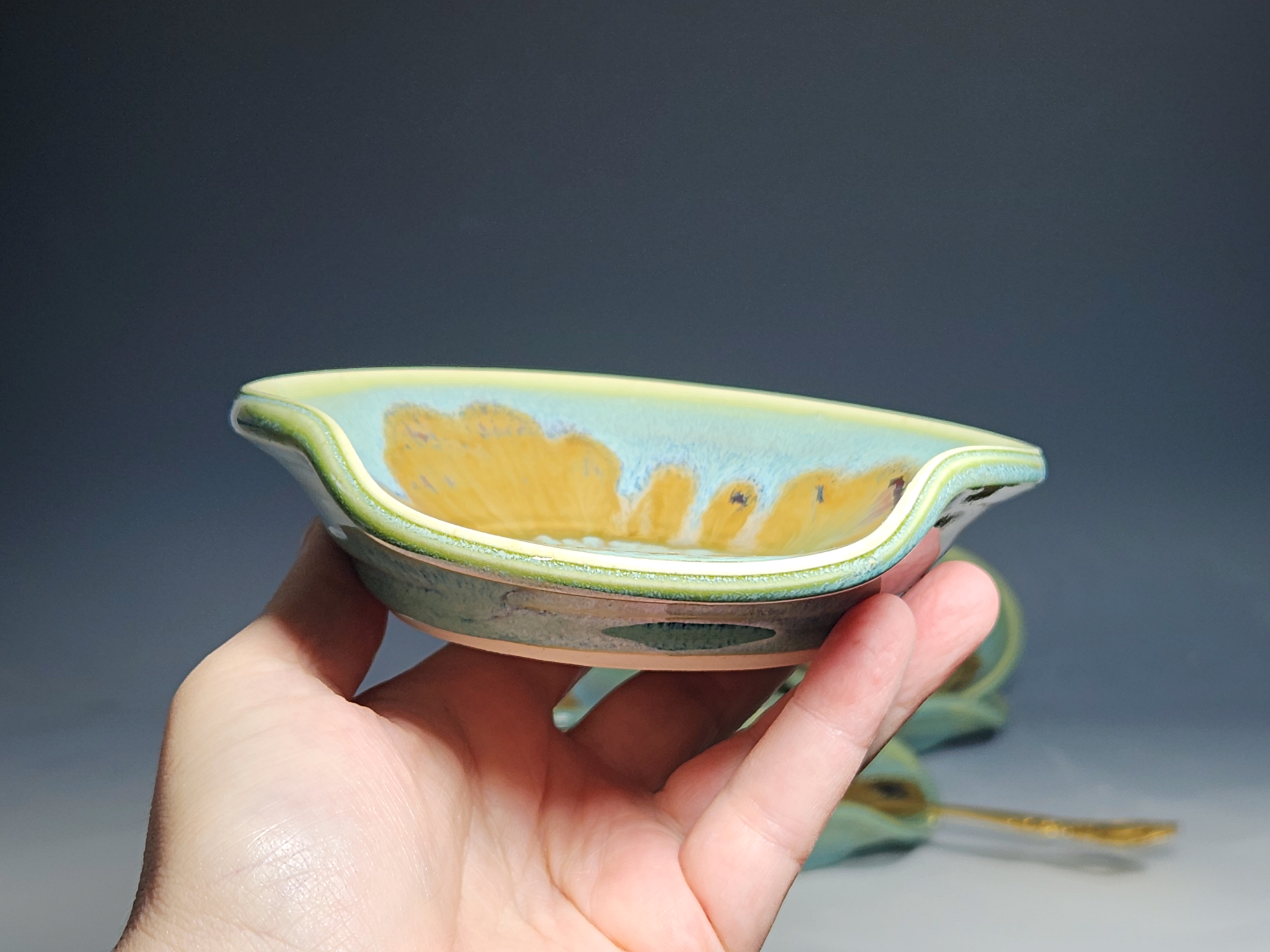 Hand Thrown Ceramic Spoon Rest - Image 7