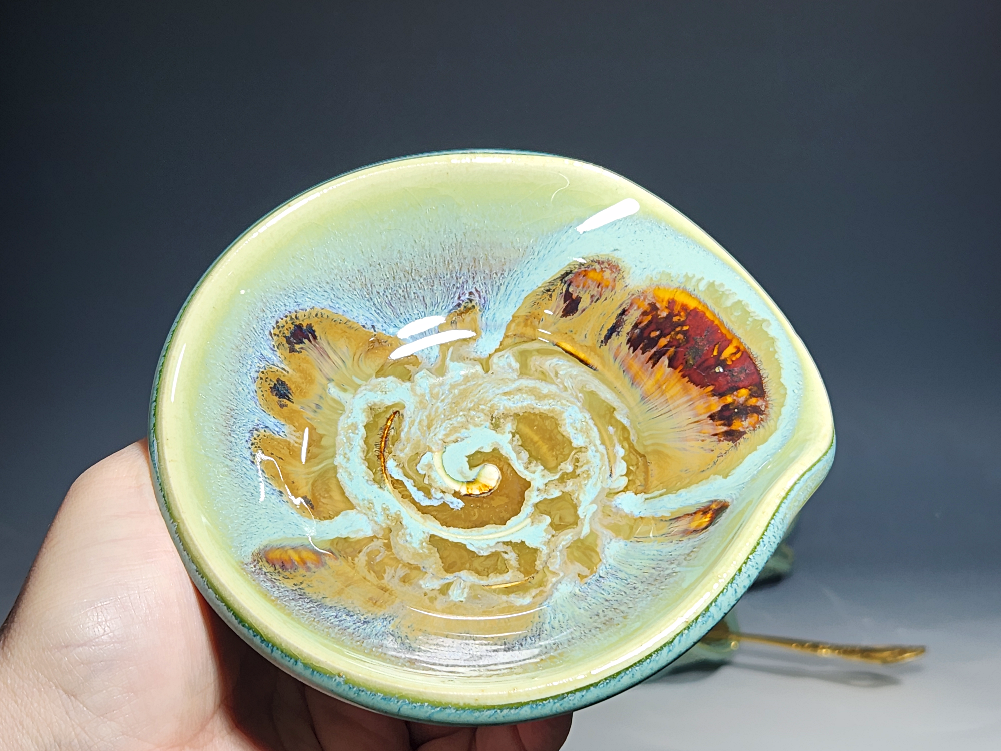 Hand Thrown Ceramic Spoon Rest - Image 6