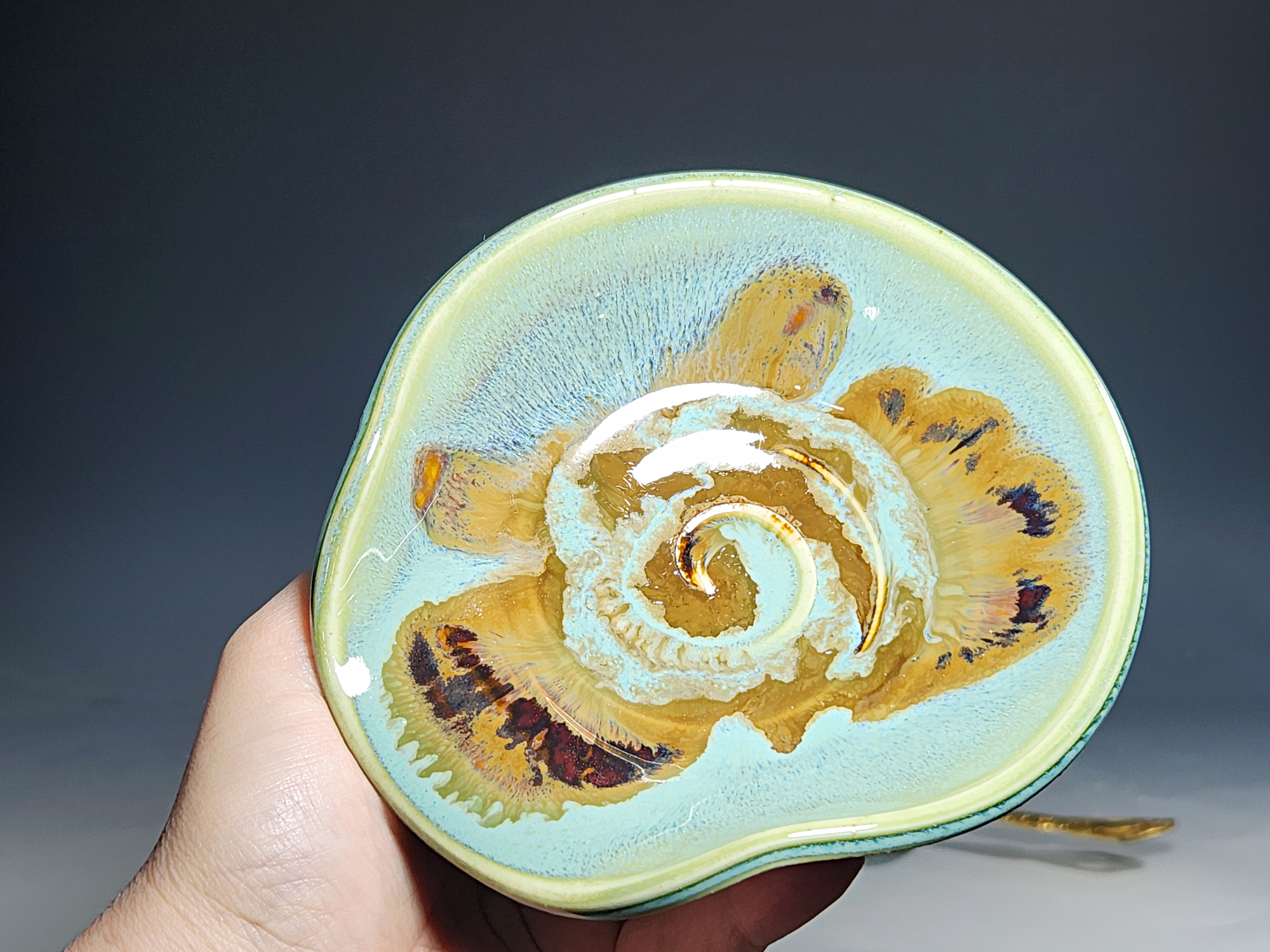 Hand Thrown Ceramic Spoon Rest - Image 5