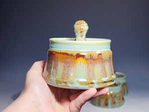 Handmade Pottery Lidded Stash Jar