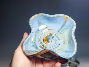 Hand-thrown Pottery Trinket Holder, Ceramic Jewelry Dish, Handmade Ring Dish, Teabag Holder, Catchall Bowl, Earring Holder