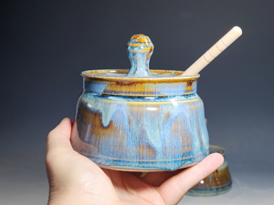 SECONDS SALE! Handmade Pottery Lidded Honey Jar