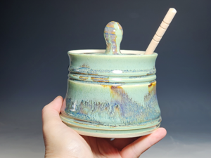 SECONDS SALE! Handmade Pottery Lidded Honey Jar