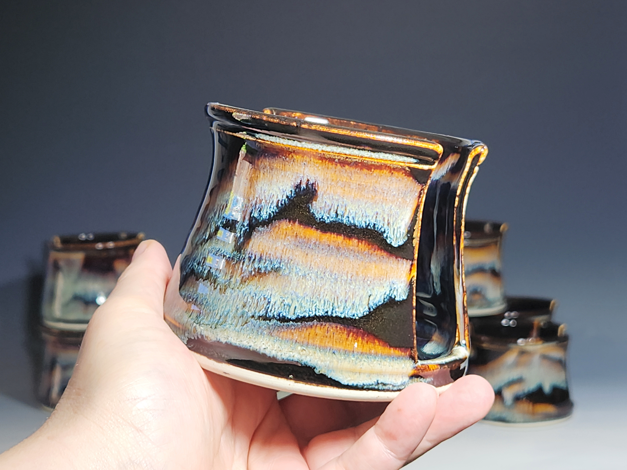 Hand Thrown Pottery Sponge Holder, Kitchen Sink Ceramic Sponge Holder, Rustic, Handmade, Each