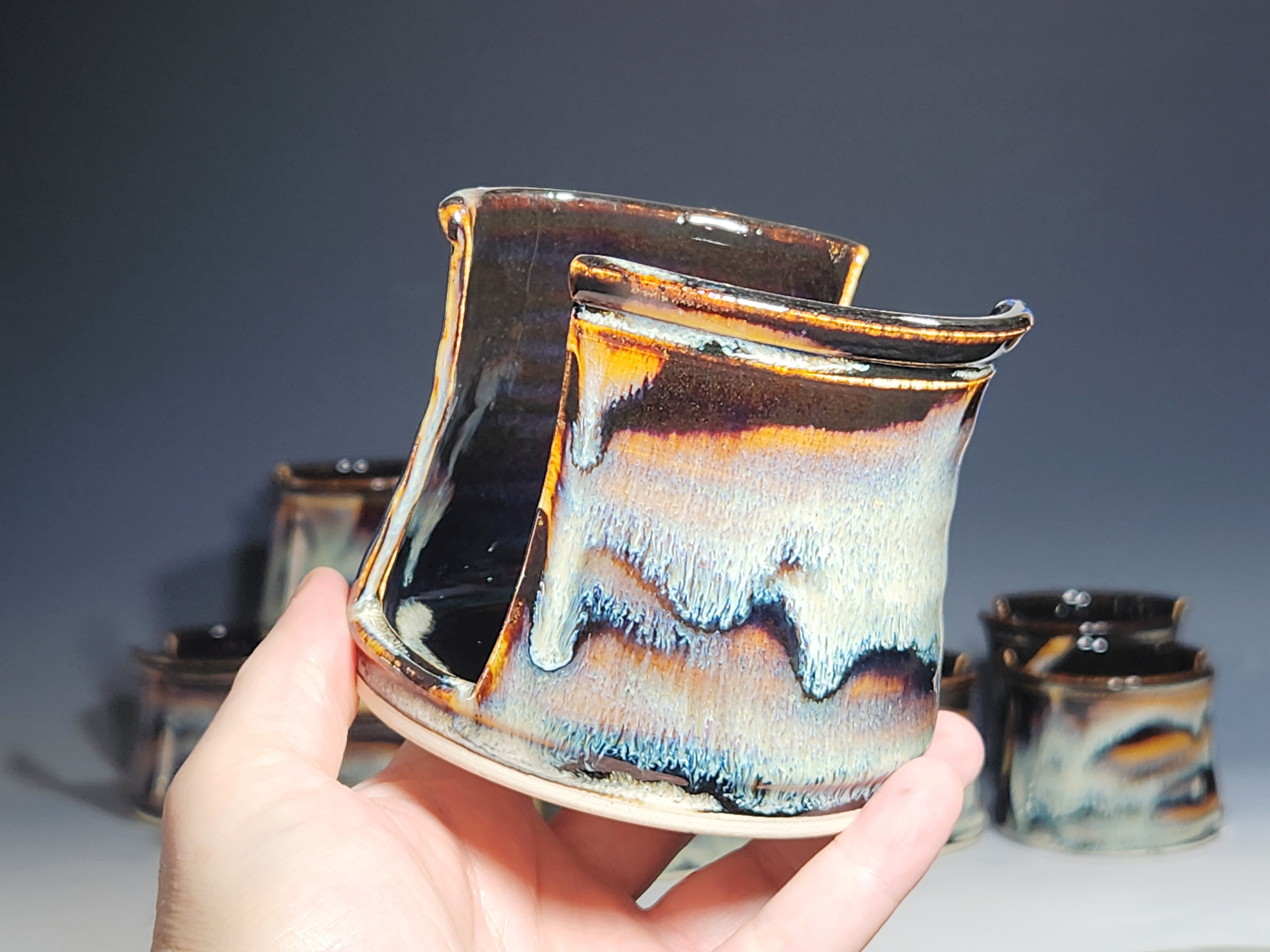 Hand Thrown Pottery Sponge Holder, Kitchen Sink Ceramic Sponge Holder, Rustic, Handmade, Each - Image 4