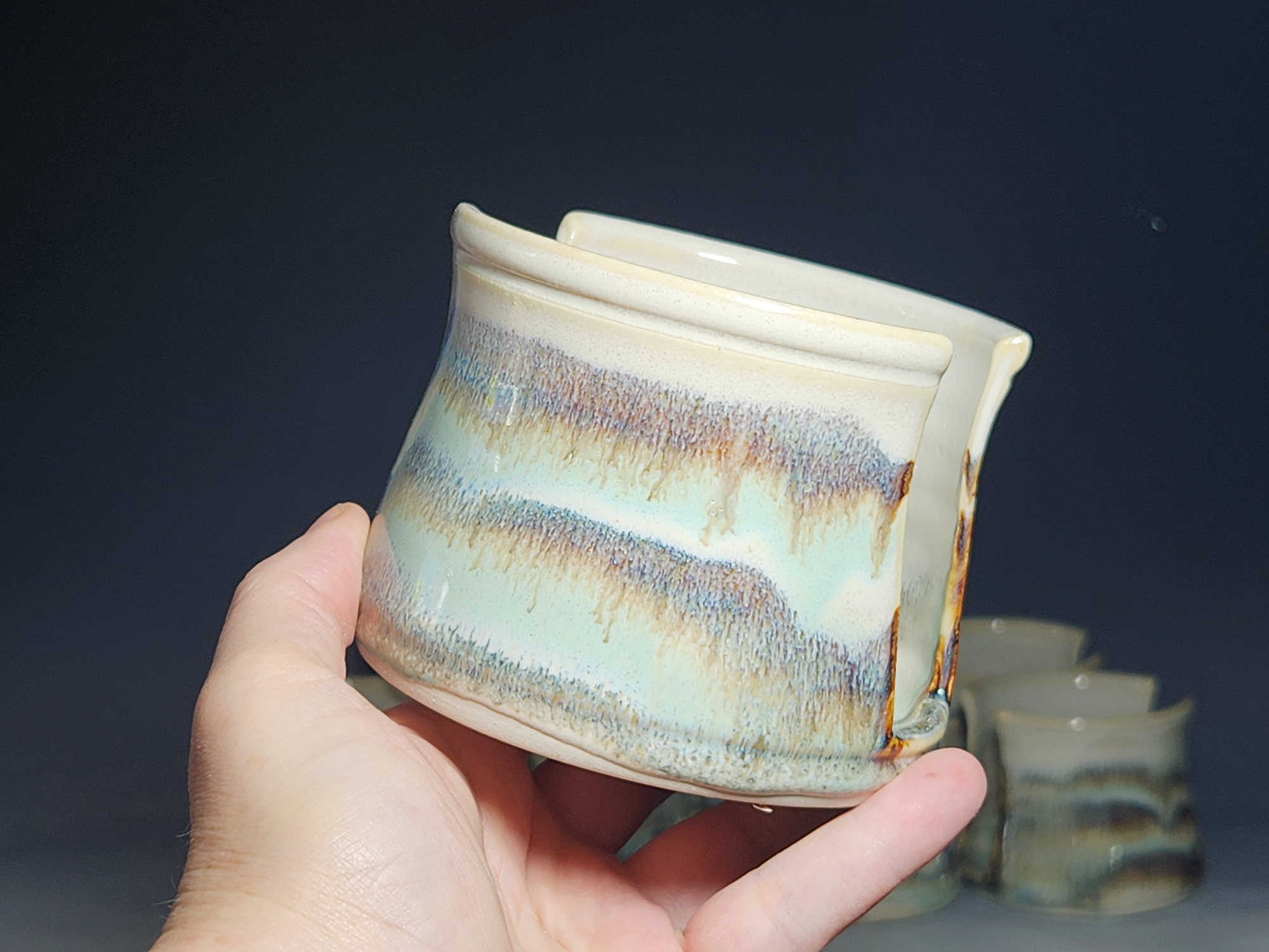 Hand Thrown Pottery Sponge Holder, Kitchen Sink Ceramic Sponge Holder, Rustic, Handmade, Each - Image 8