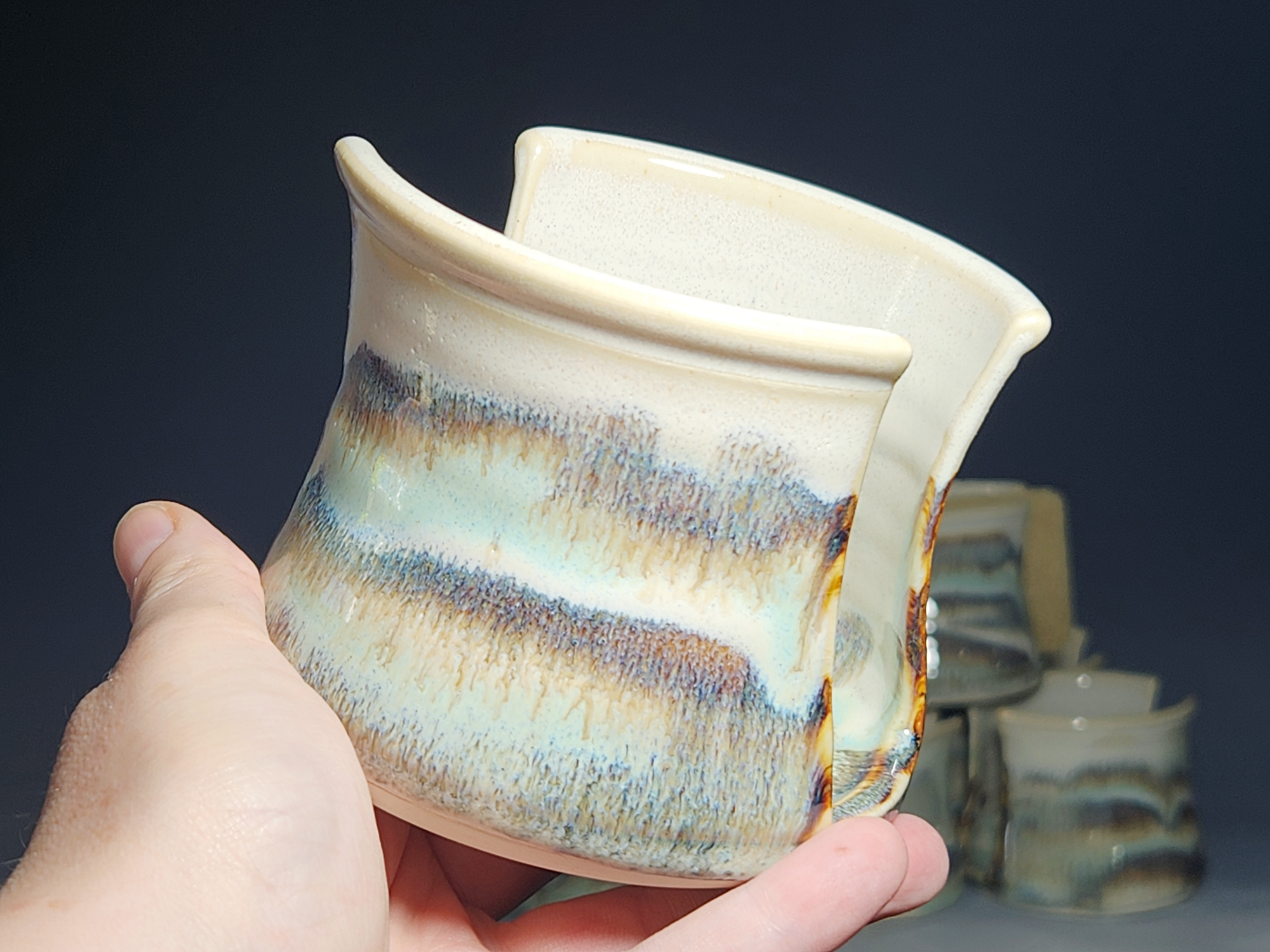 Hand Thrown Pottery Sponge Holder, Kitchen Sink Ceramic Sponge Holder, Rustic, Handmade, Each - Image 5