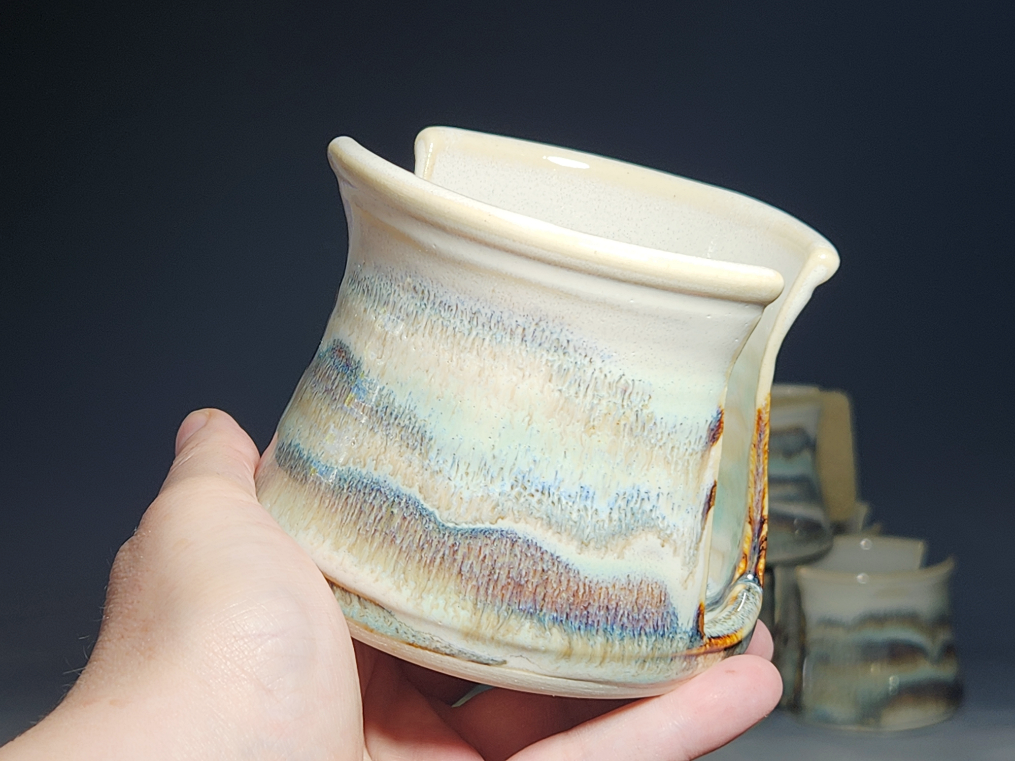 Hand Thrown Pottery Sponge Holder, Kitchen Sink Ceramic Sponge Holder, Rustic, Handmade, Each - Image 4