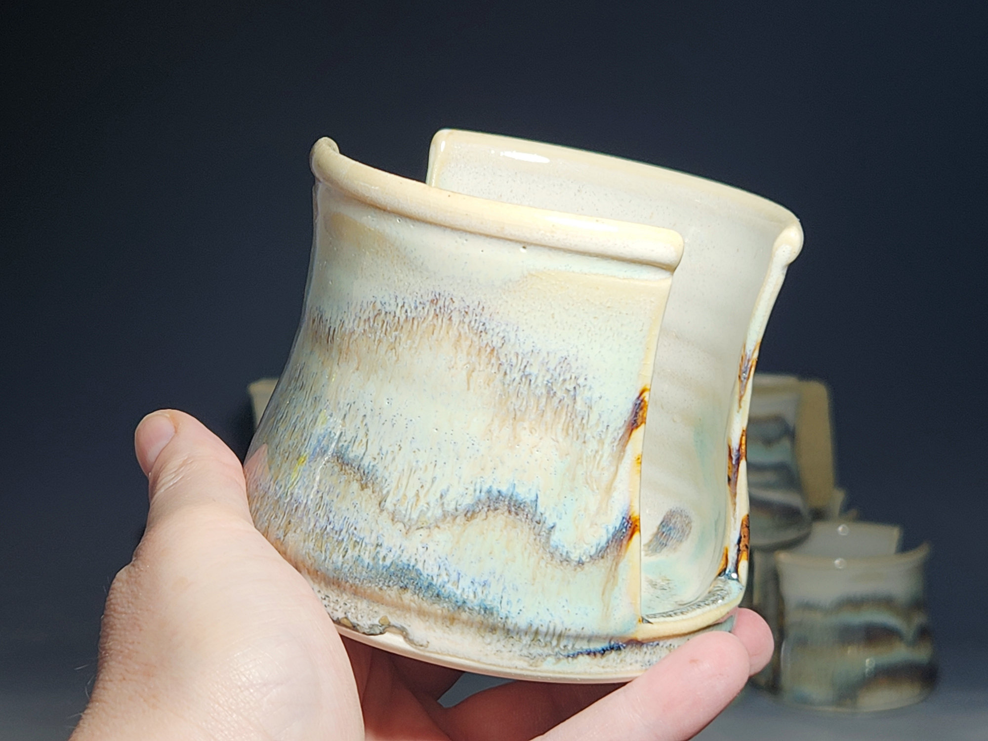 Hand Thrown Pottery Sponge Holder, Kitchen Sink Ceramic Sponge Holder, Rustic, Handmade, Each - Image 3