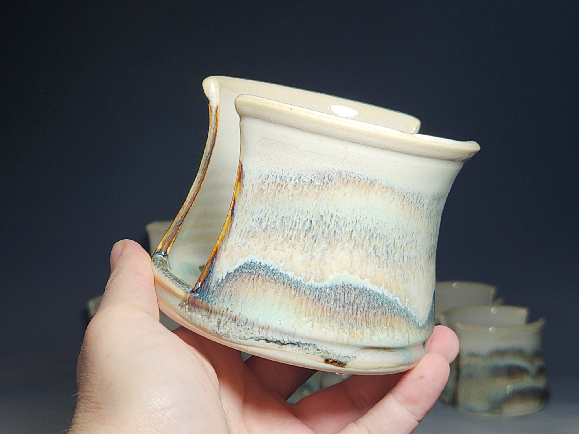 Hand Thrown Pottery Sponge Holder, Kitchen Sink Ceramic Sponge Holder, Rustic, Handmade, Each - Image 2