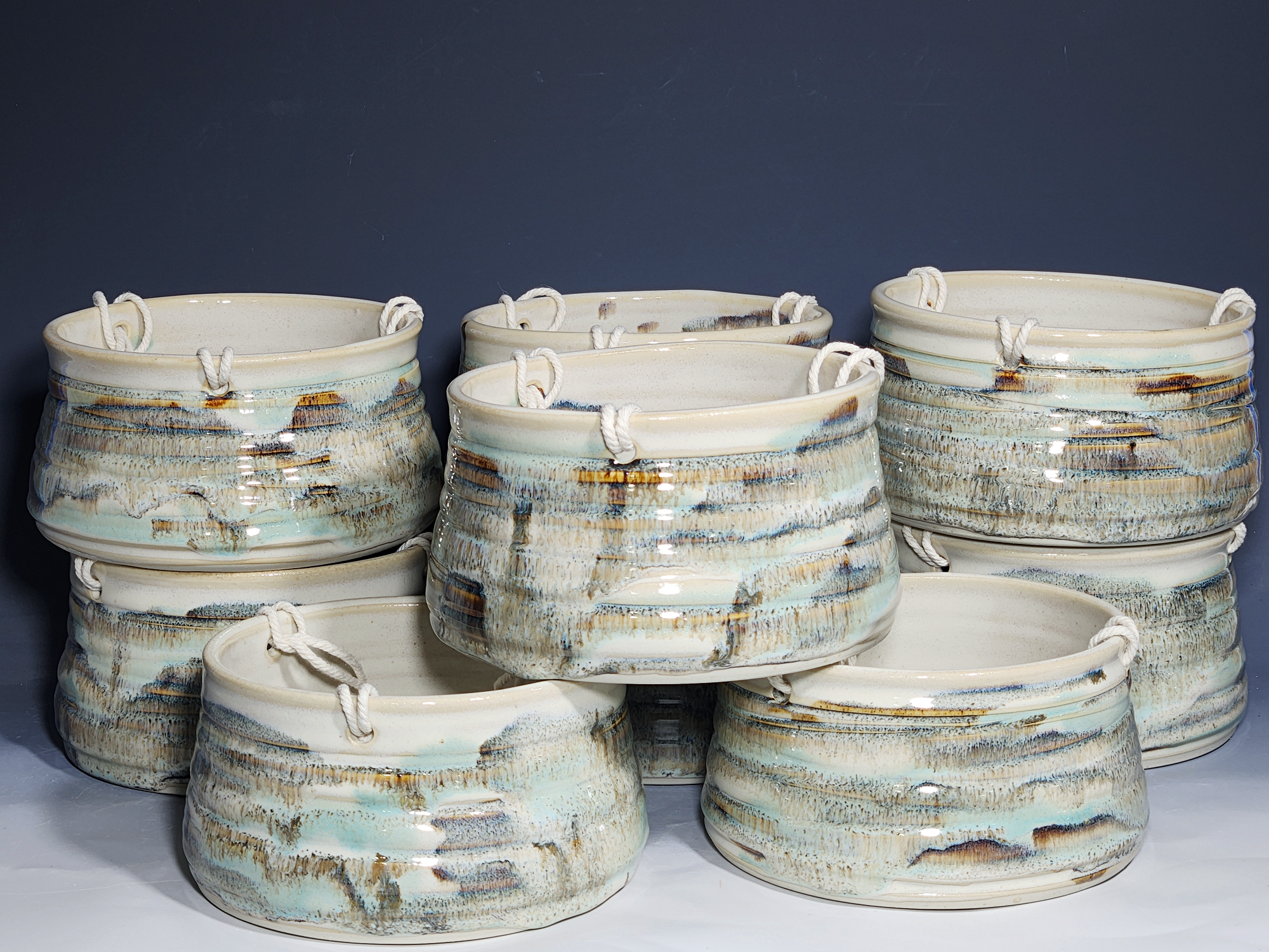 Hand-thrown Pottery Hanging Planter - Image 14