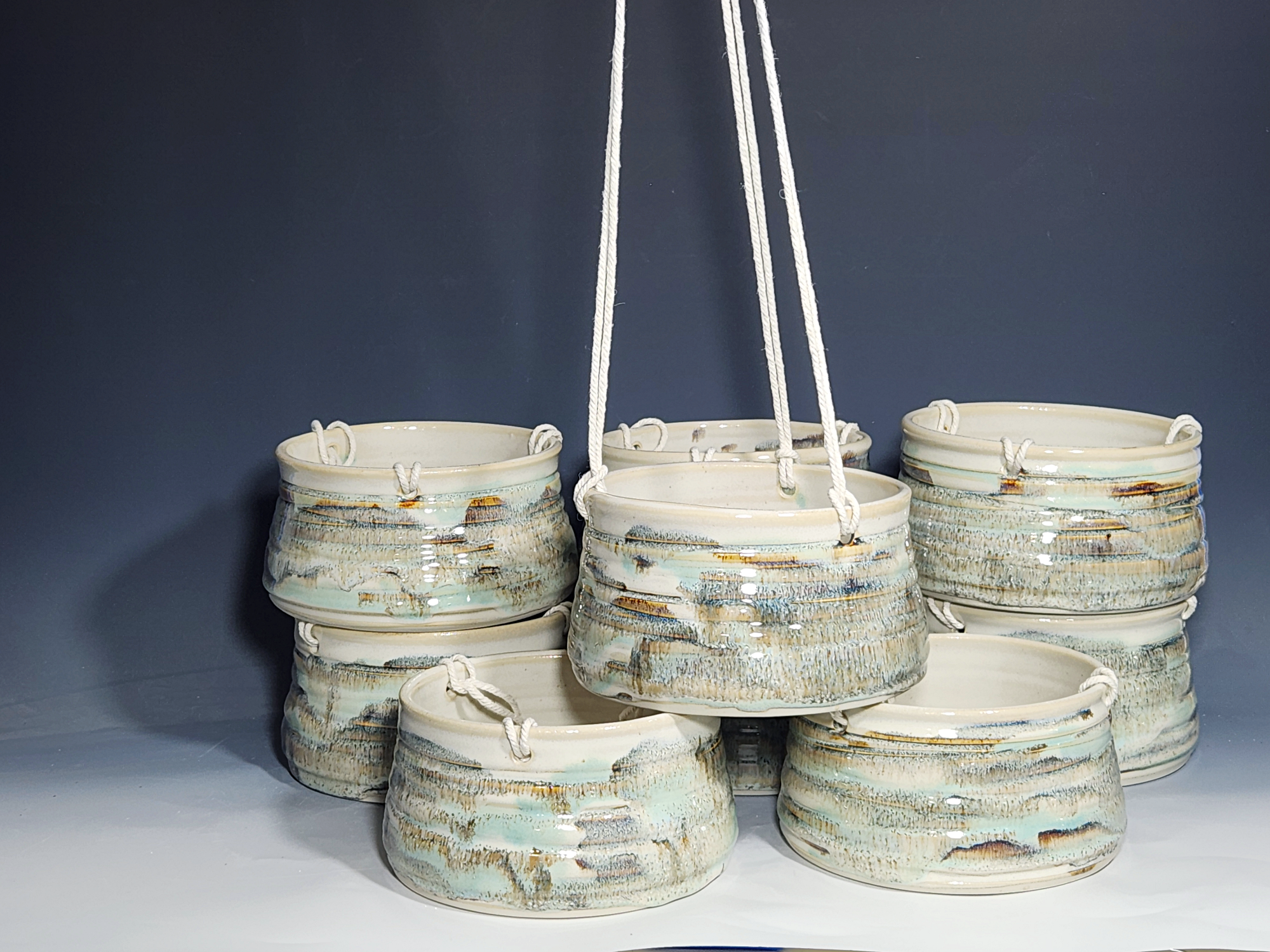 Hand-thrown Pottery Hanging Planter - Image 13