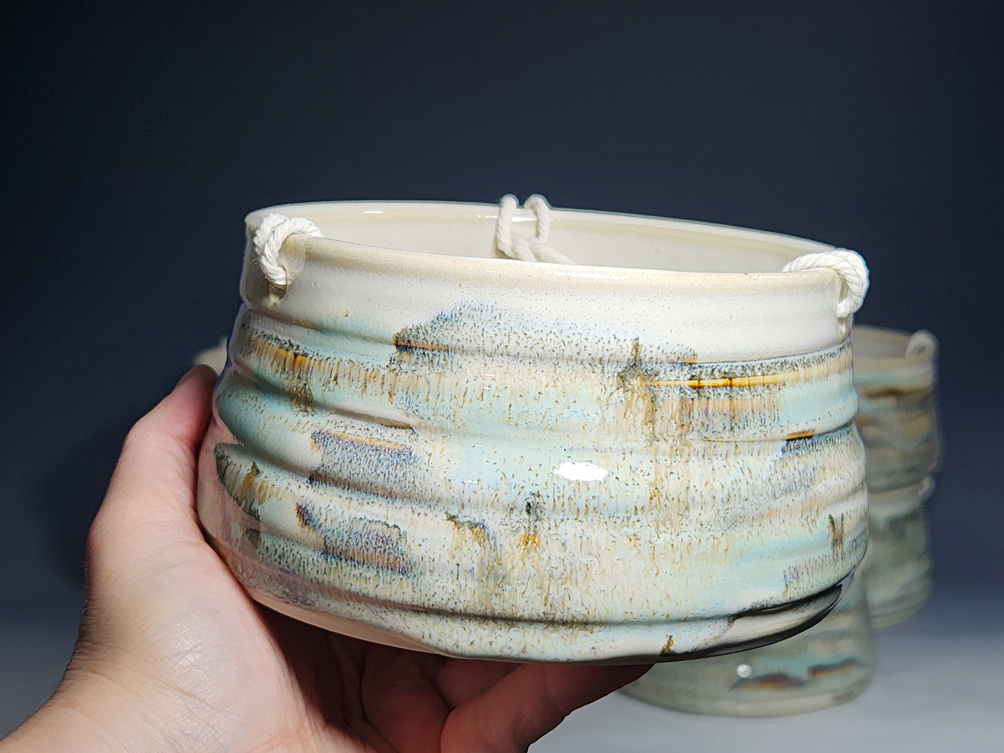 Hand-thrown Pottery Hanging Planter - Image 10