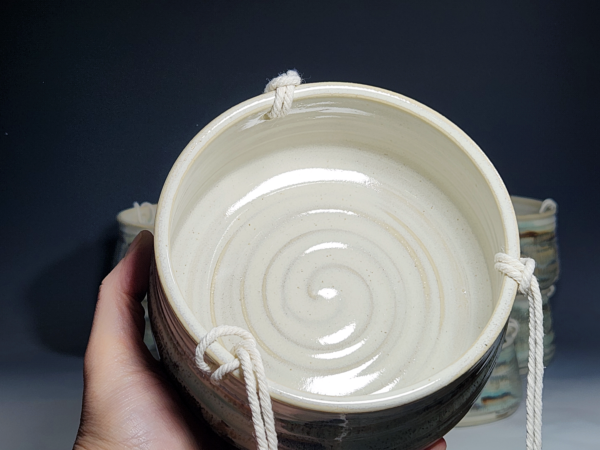 Hand-thrown Pottery Hanging Planter - Image 11