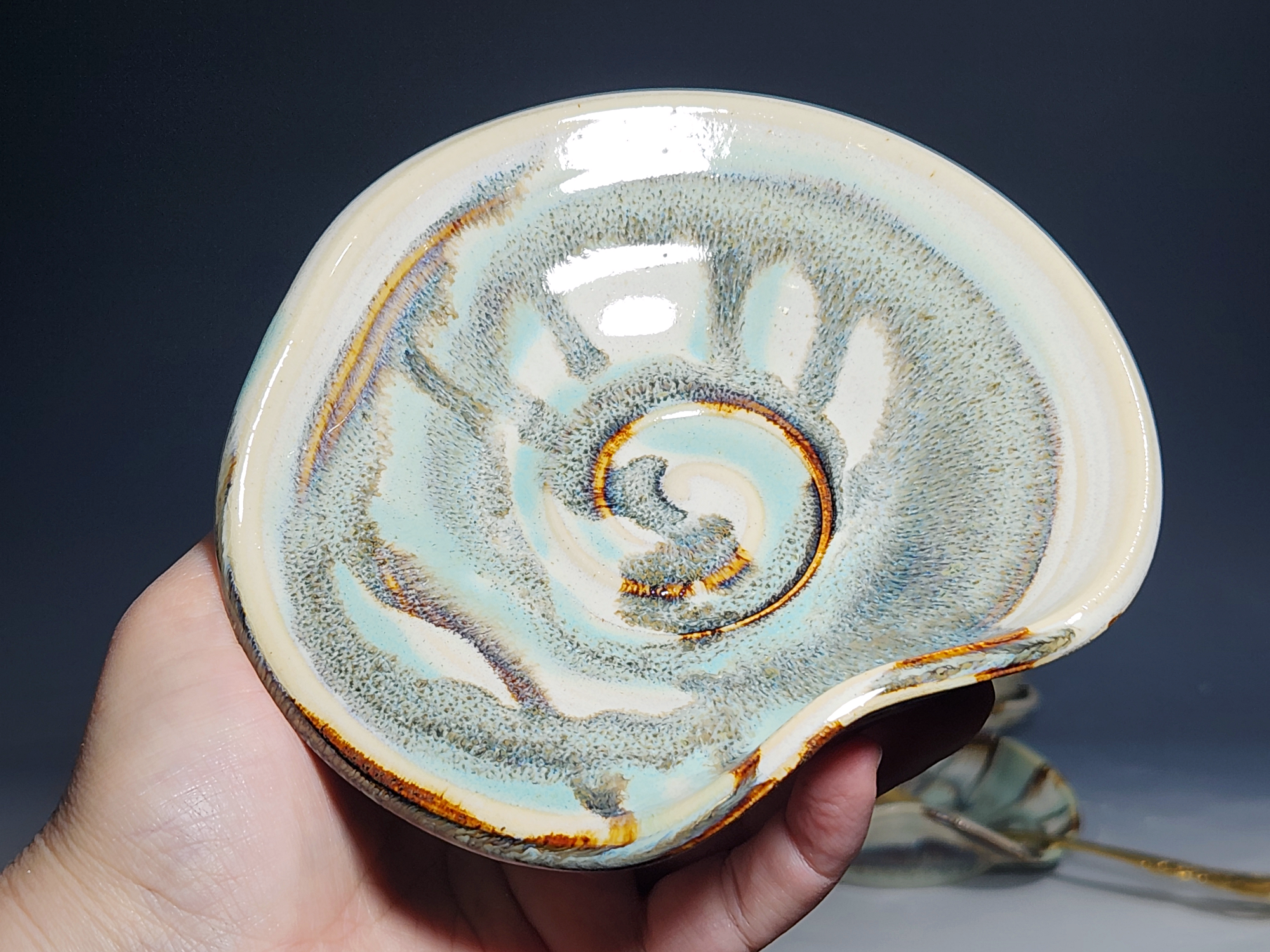 Hand Thrown Ceramic Spoon Rest, Handmade Spoon Holder, Ladle Rest, Tea Bag Holder, Coffee Spoonrest, Rustic, Each - Image 10