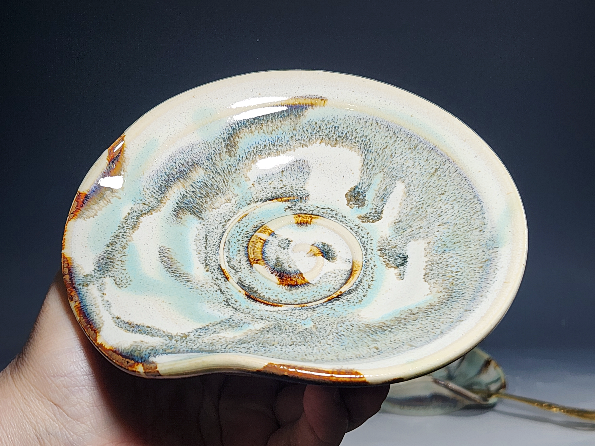 Hand Thrown Ceramic Spoon Rest, Handmade Spoon Holder, Ladle Rest, Tea Bag Holder, Coffee Spoonrest, Rustic, Each - Image 7