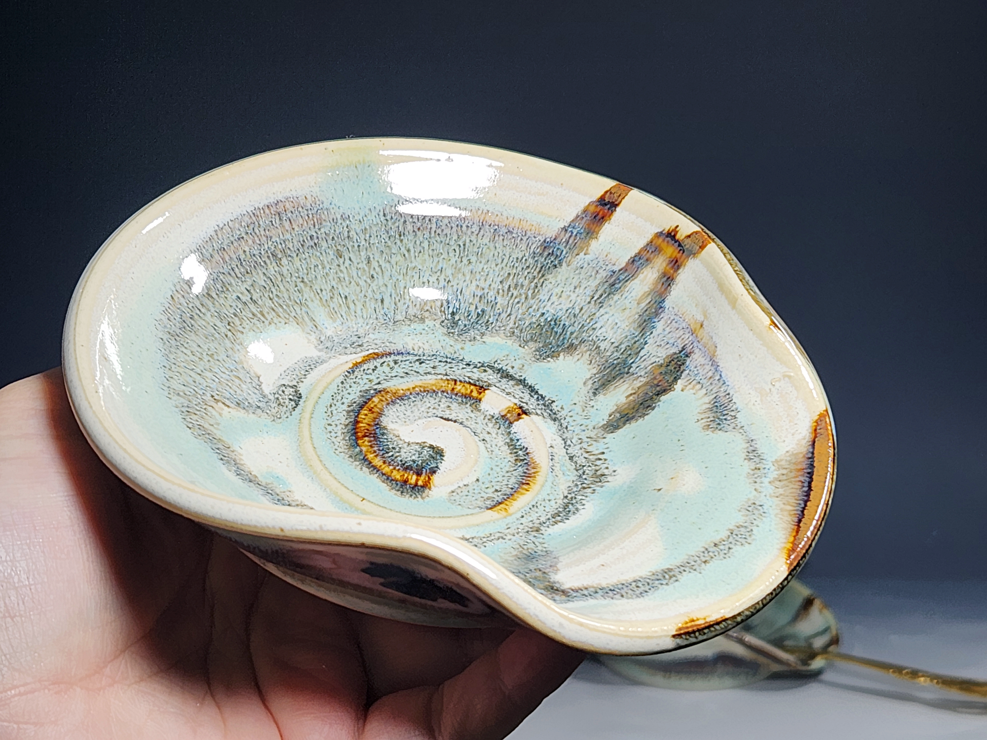 Hand Thrown Ceramic Spoon Rest, Handmade Spoon Holder, Ladle Rest, Tea Bag Holder, Coffee Spoonrest, Rustic, Each - Image 5