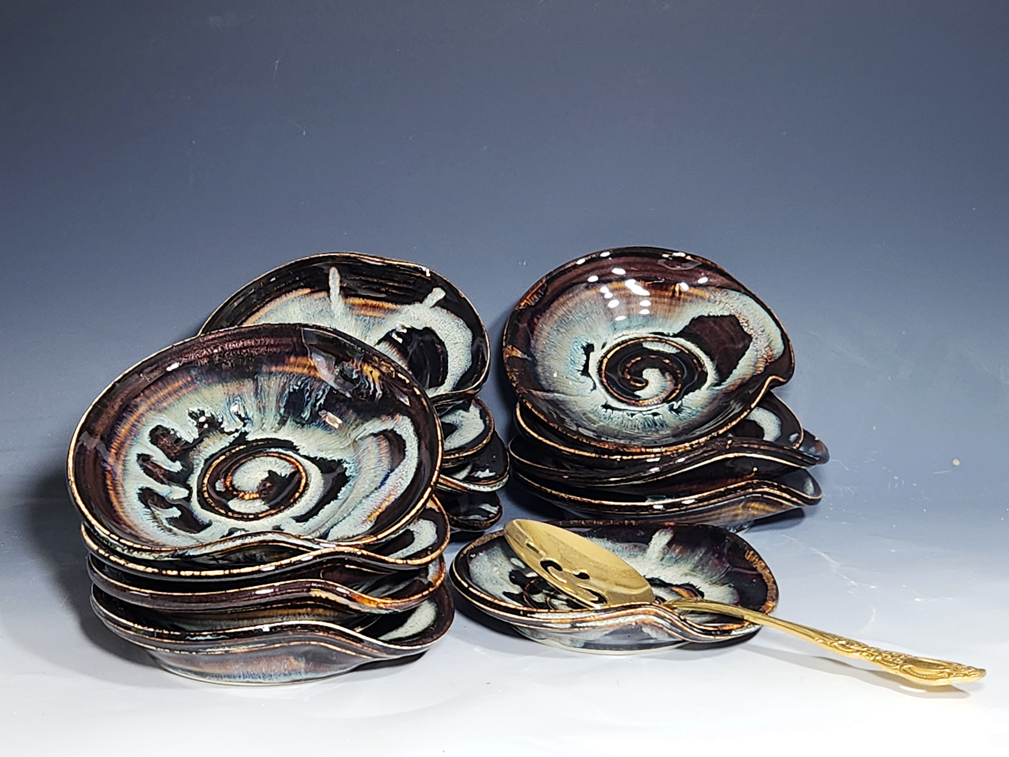 Hand Thrown Ceramic Spoon Rest - Image 2