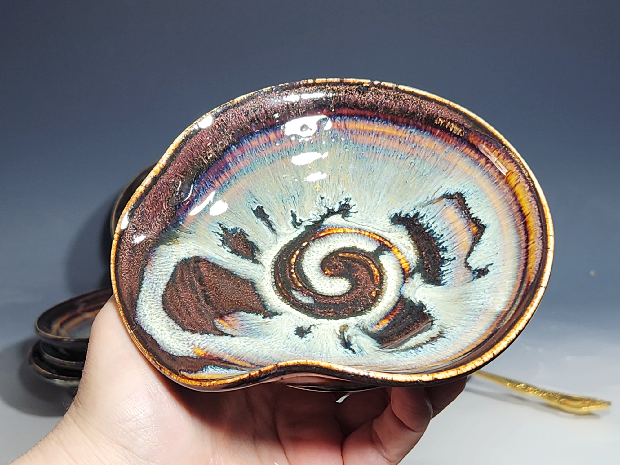 Hand Thrown Ceramic Spoon Rest - Image 12