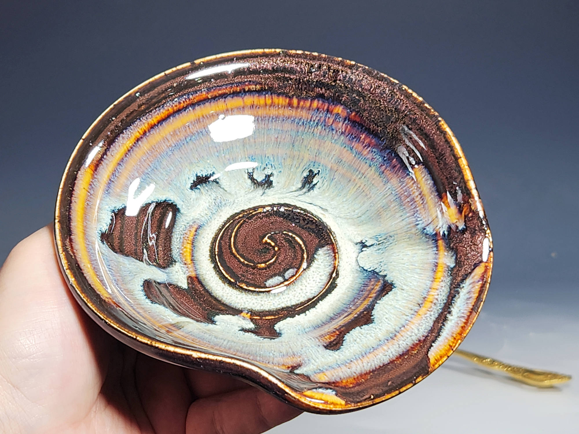 Hand Thrown Ceramic Spoon Rest - Image 11