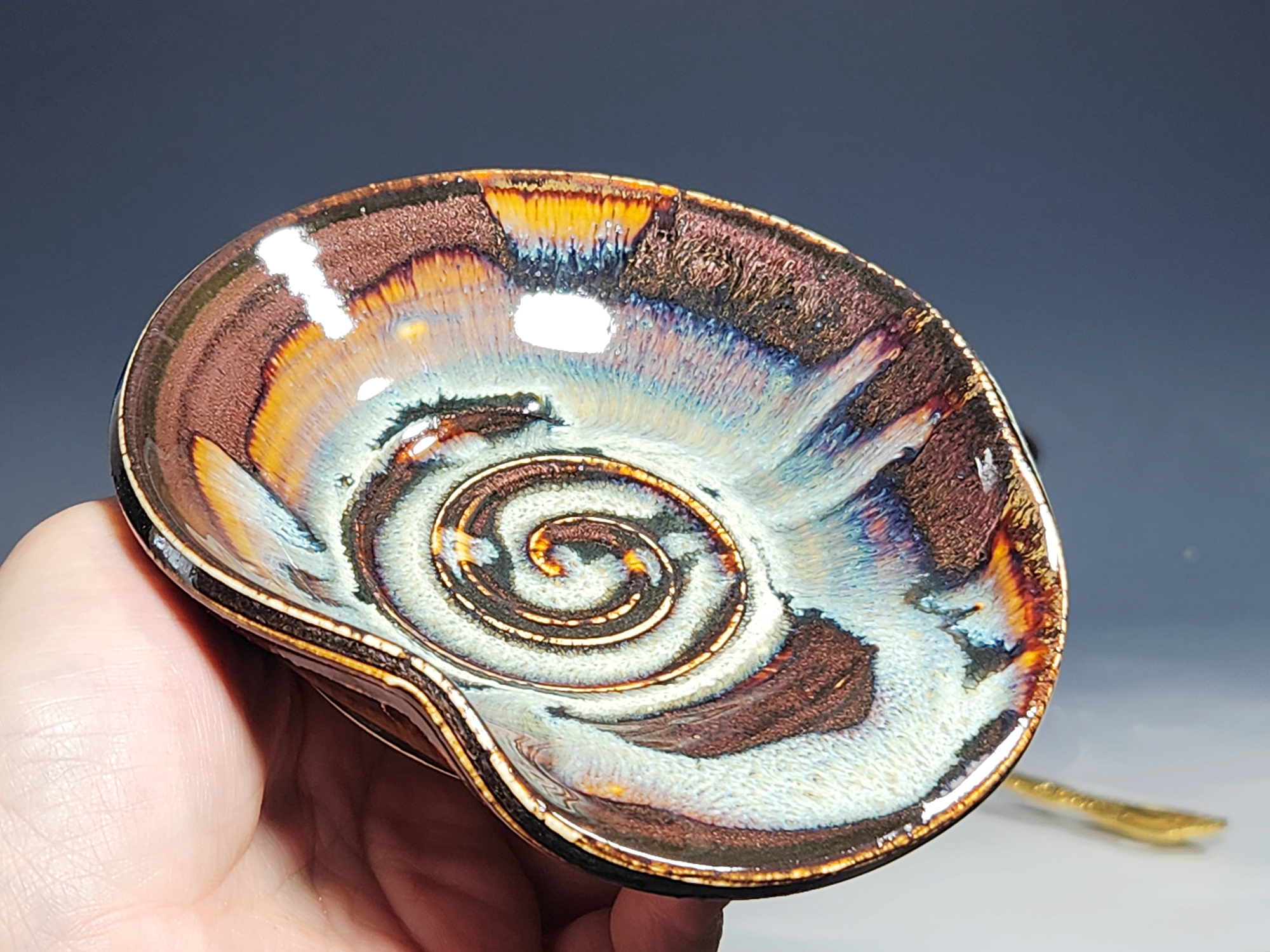 Hand Thrown Ceramic Spoon Rest - Image 5