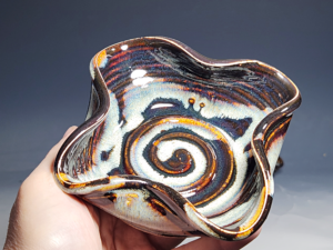Hand-thrown Pottery Trinket Holder, Ceramic Jewelry Dish, Handmade Ring Dish, Teabag Holder, Catchall Bowl, Earring Holder