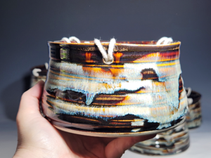 Hand-thrown Pottery Hanging Planter